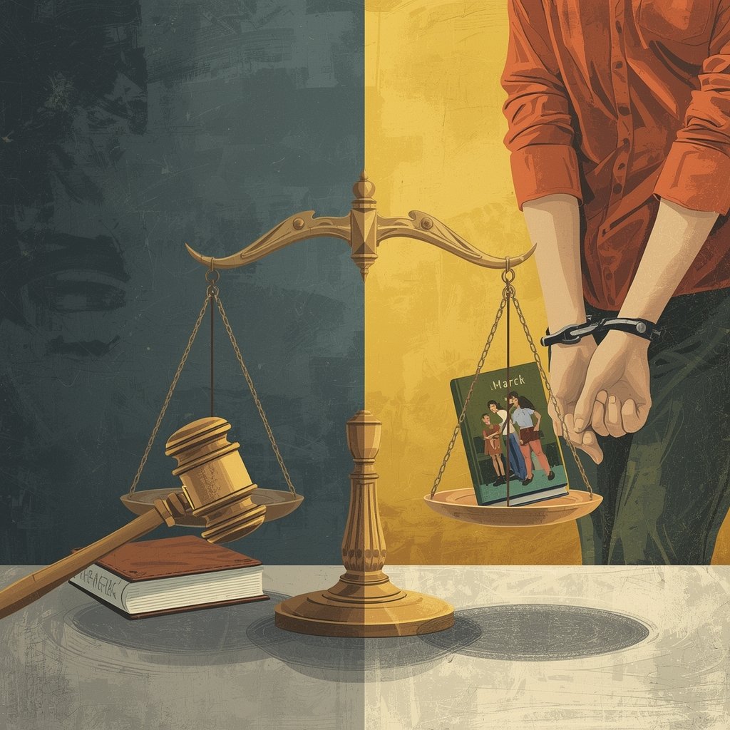 Contrasting images of a traditional prison and a Scandinavian rehabilitation facility.